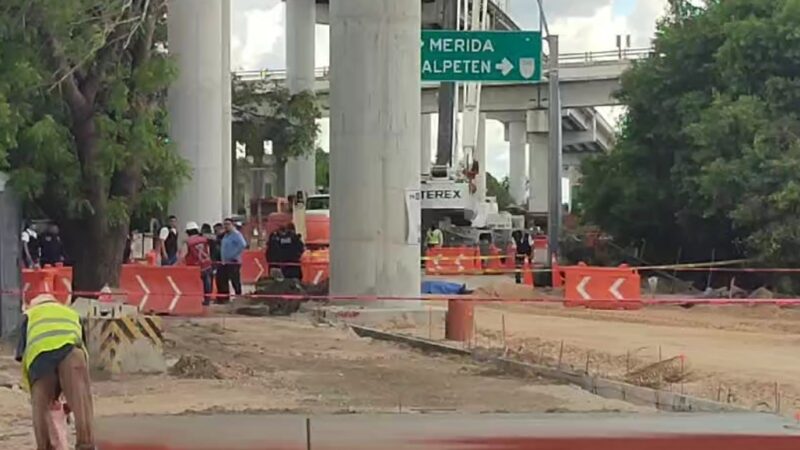 Un trabajador de la empresa ICA murió al caer de la obra del viaducto elevado en Progreso