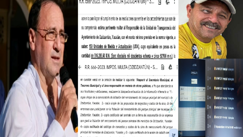 “Ex alcalde Rata” pagó una multa al Inaip para tapar su millonario fraude en la obra del parque de Dzidzantún
