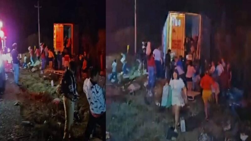 Buitres de asfalto rapiñan un tráiler cargado con mercancía en la Mérida- Campeche