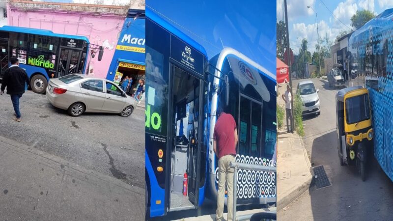 Tres camioneros del Va y Ven chocan en menos de 24 horas en Mérida