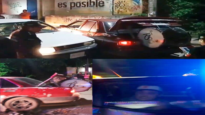 Musico de la banda RS detenido en Seyé: Choco contra un automóvil