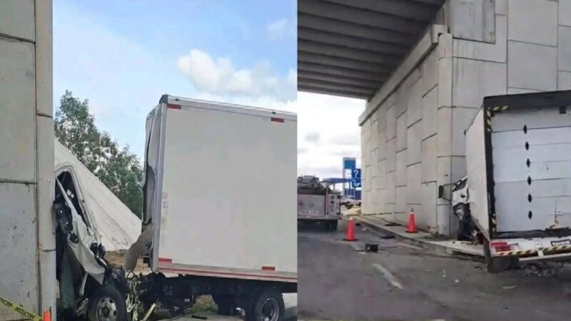 Un camión de carga y choca contra la base de un puente cerca de Piste: hay dos muertos  