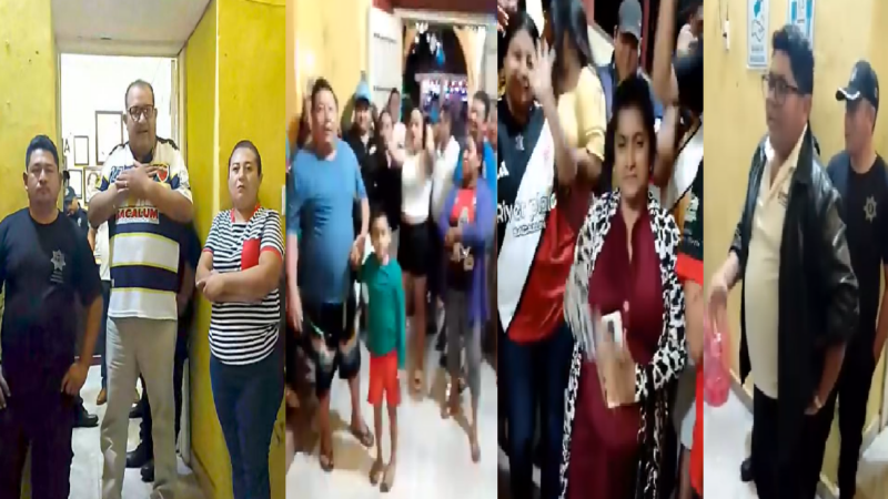 Trabajadores del ayuntamiento exigieron al alcalde la destitución del tesorero de Sacalum