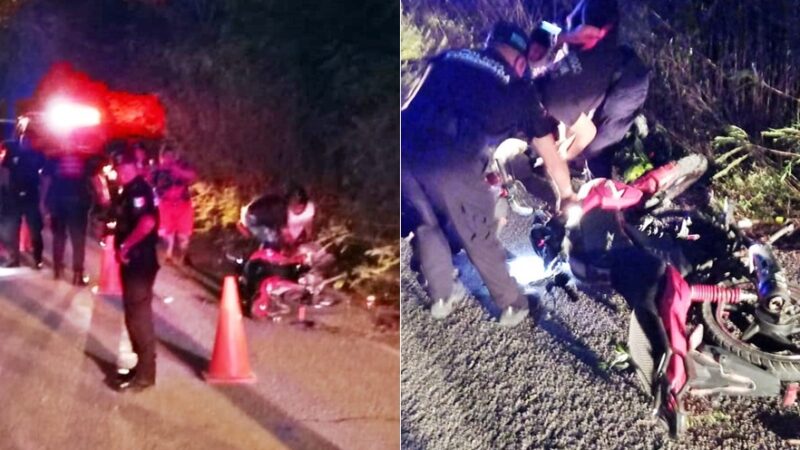 Un bache se lleva al otro mundo a una joven motociclista, entre Teya y Suma