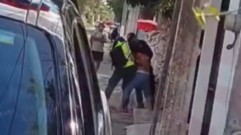 Policía de Conkal detiene a un drogadicto que amenazaba a vecinos con machete 