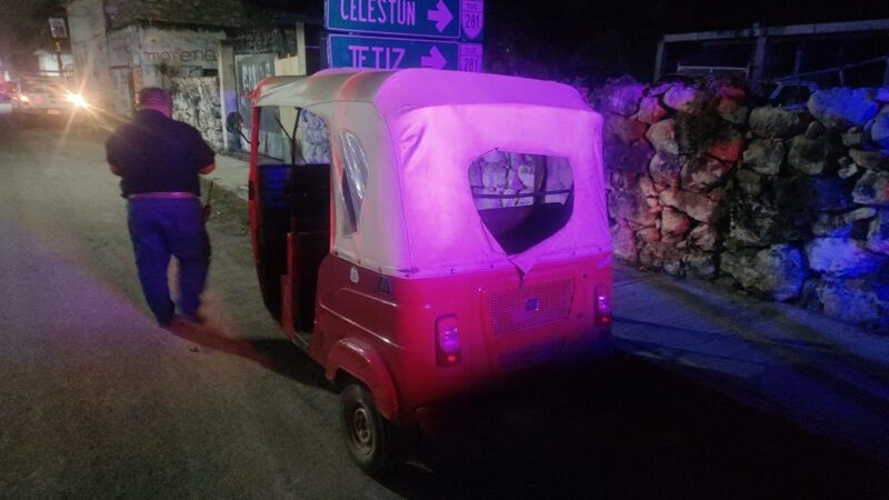 Rata de dos patas lo atrapan luego que robo un mototaxi en Hunucmá