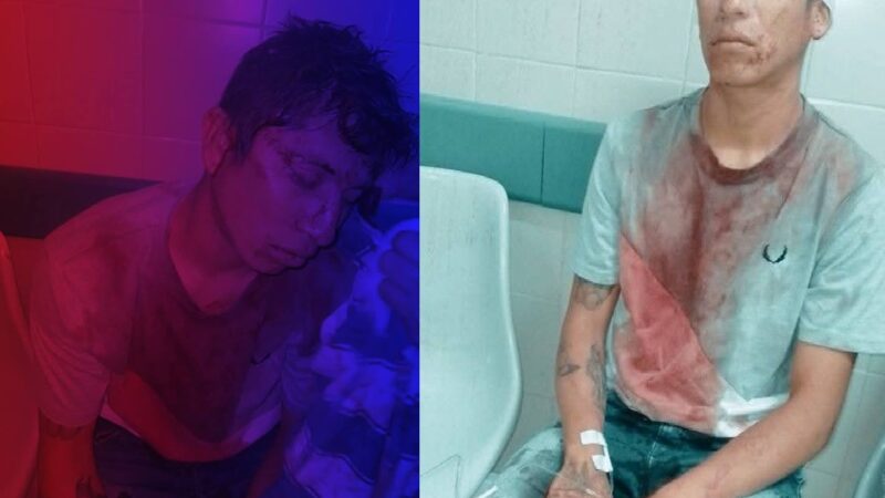 Ebrios y drogados sujetos golpeas a un padre de familia en el carnaval de Ticopó