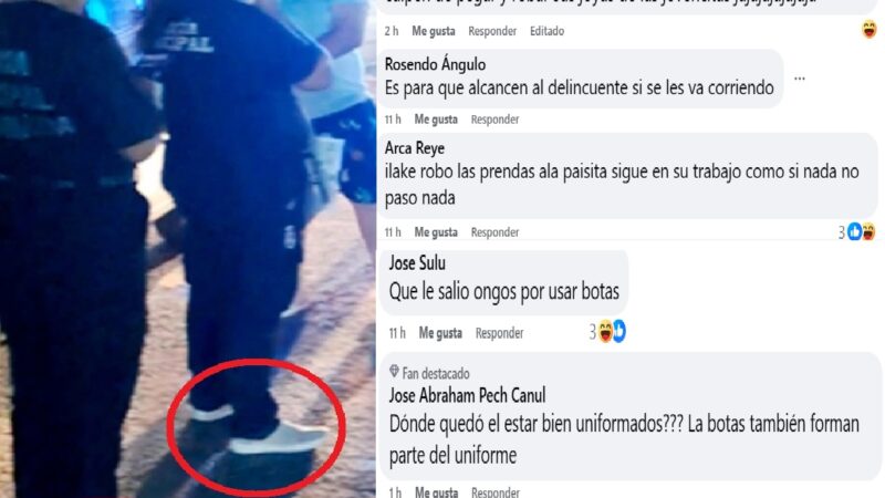 Con zapatillas y tenis mujeres policías patrullan calles de Seyé: La alcaldesa se tranzo el dinero de las botas tácticas