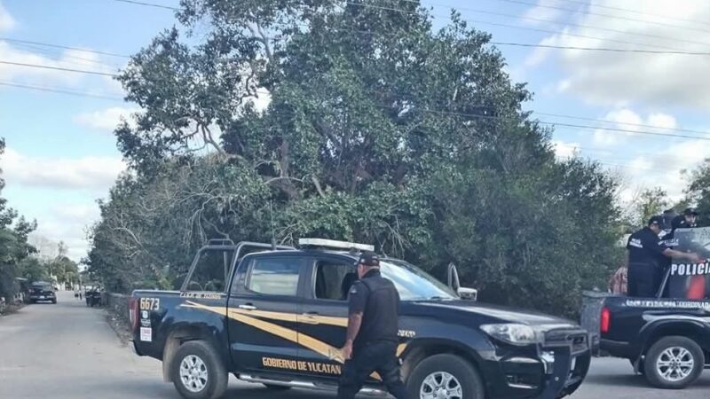Policías detuvo a un drogado sujeto que amenazaba con machete a personas en Buctzotz