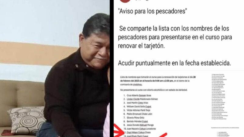Aparecen hijas de permisionarios en las nuevas listas de beneficiarios de pescadores en Chabihau  