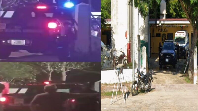 Policías de Telchac Pueblo chocan una patrulla nueva en la entrada de su base policiaca