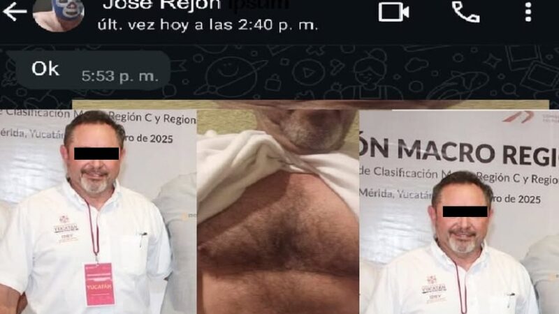 Jefe del IDEY le manda fotos de su “pollo” a una jovencita, denuncian papás de la afectada