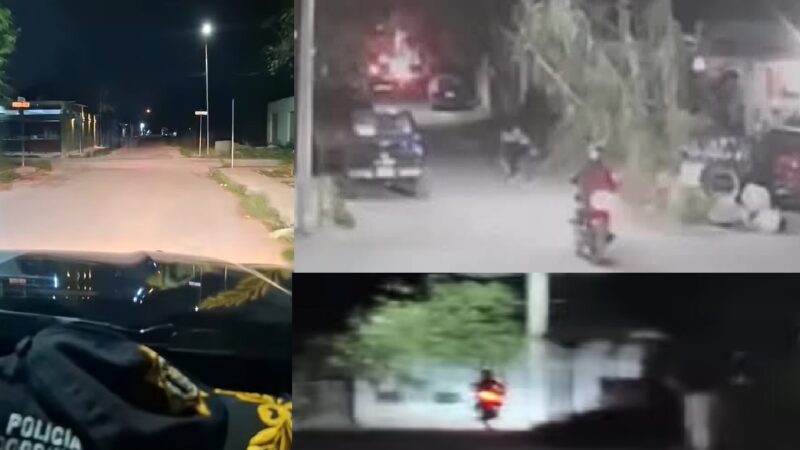 Pervertido motociclista en horas de la noche nalguea a muchachas de Motul