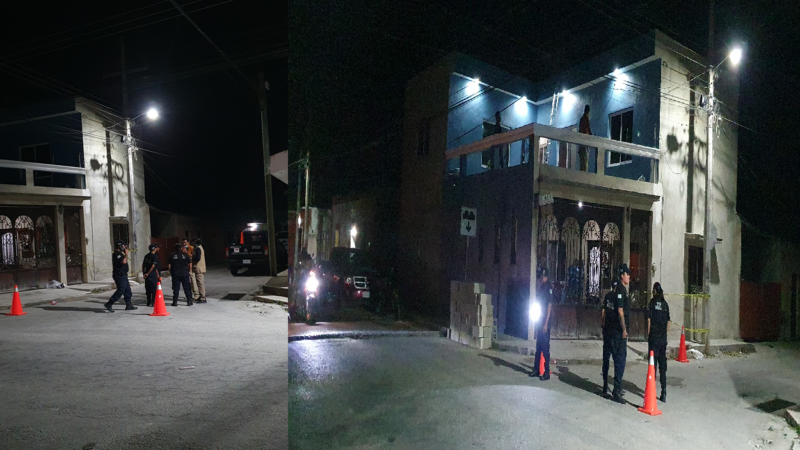 José pintaba una casa, se electrocuta y cae de un segundo piso en Dzidzantún