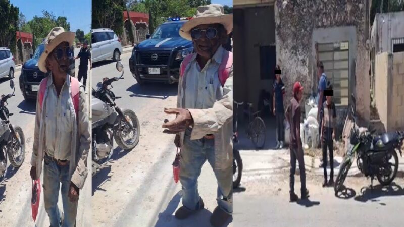 Un menor con su Mortalica Ft choca por alcance a un abuelito en bicicleta, en calles de Seyé