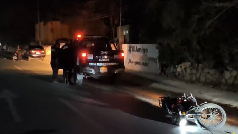 Un motociclista lo sorprenden haciendo “Acrobacias” y choca cuando huía de la policía de Tizimín