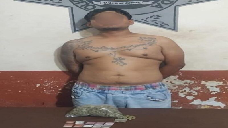 Lo detiene la policía de Espita por conducir ebrio y le hallaron cocaína, cristal y marihuana