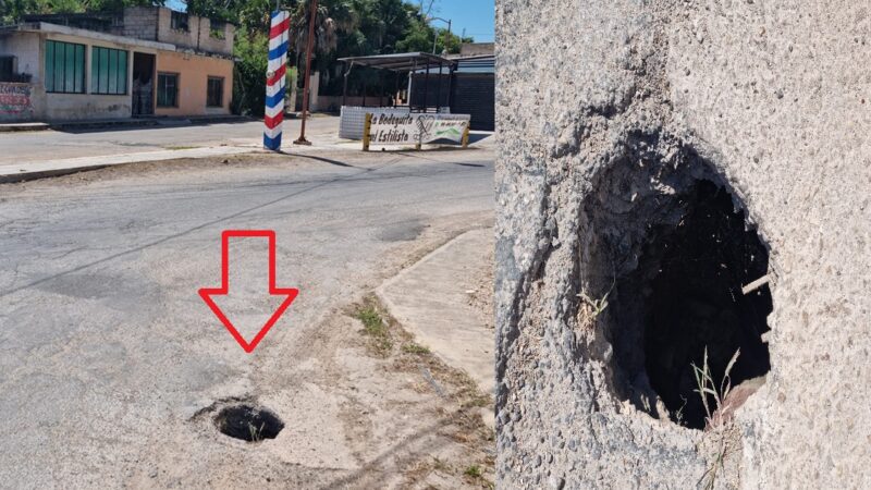 Comuna pone en peligro a conductores de Oxkutzcab: deja un pozo pluvial destapado