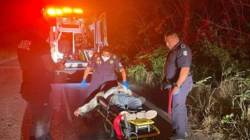 Un motociclista derrapa y lesiona en la vía Tizimín- Río Lagartos