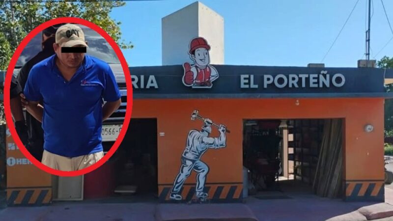 Caco roba un celular en una ferretería en Telchac Puerto: La policía lo detuvo