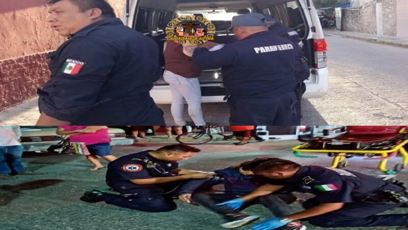 Un motociclista y un automovilista chocan y lesionan a dos mujeres en el centro de Motul