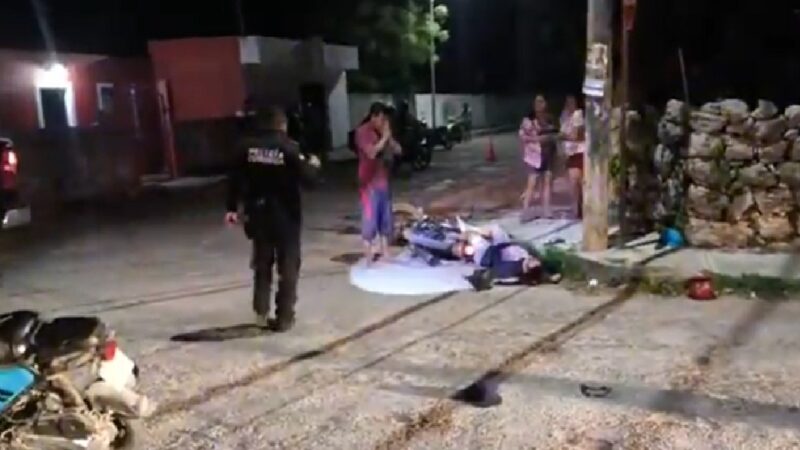 Un muerto en choque entre dos motos en la colonia “Las Ocho Calles” en Tizimín
