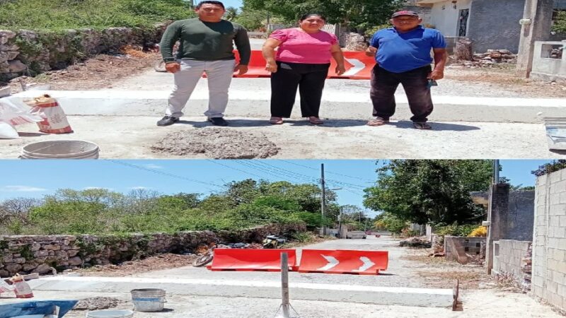 Alcaldesa de Tekal de Venegas construye topes mas altos que en Dzilam de Bravo