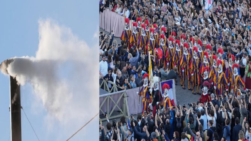 Sale humo blanco de la chimenea “Habemus Papam”: El Vaticano eligió al nuevo Papa