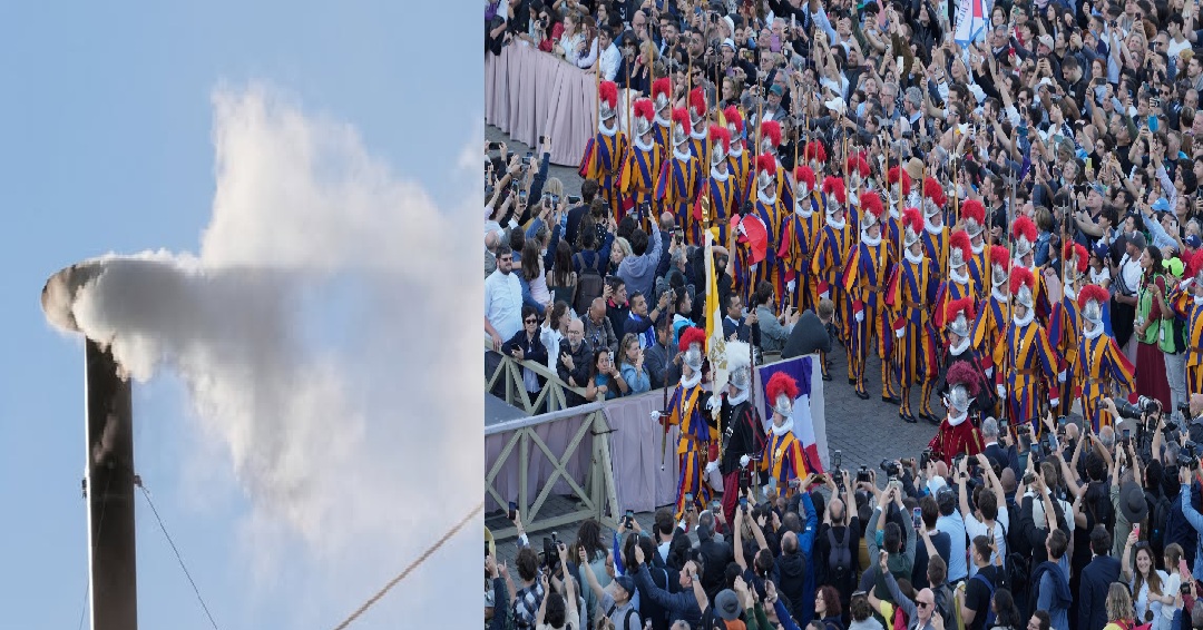 Sale humo blanco de la chimenea “Habemus Papam”: El Vaticano eligió al nuevo Papa