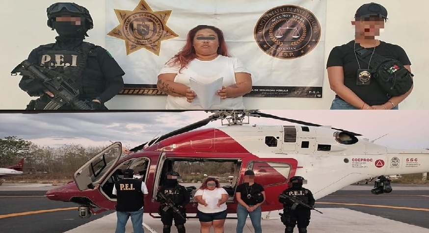 Detiene en Mérida a una mujer miembro de una banda de extorsionadores en Quintana Roo