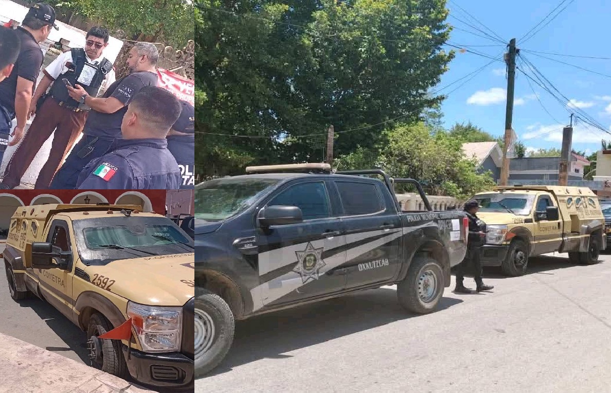 Policía de Oxkutzcab detuvo al chofer de un camión de Cometra que dañó una banqueta