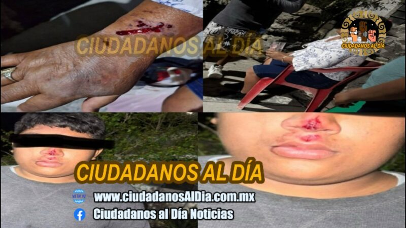 Un mototaxi cae en un enorme bache y vuelca en Dzidzantún: Hay tres lesionados