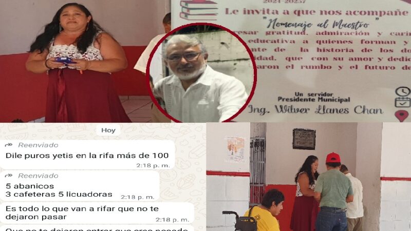 Alcalde de Cansahcab se burla de maestros que laboran en escuelas del pueblo: Los sacan de una fiesta