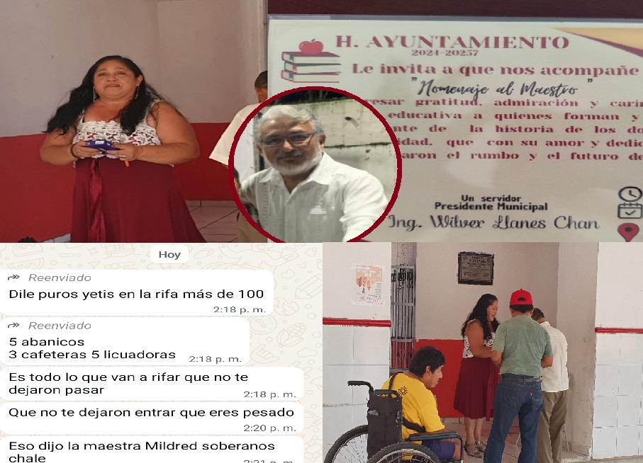 Alcalde de Cansahcab se burla de maestros que laboran en escuelas del pueblo: Los sacan de una fiesta