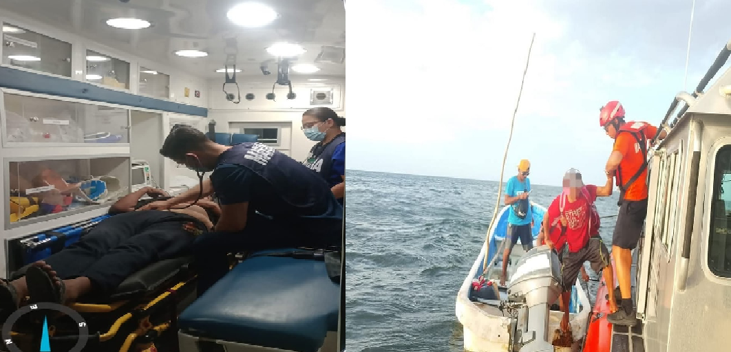 Marina Armada de México rescata a ocho pescadores frente Isla Arena