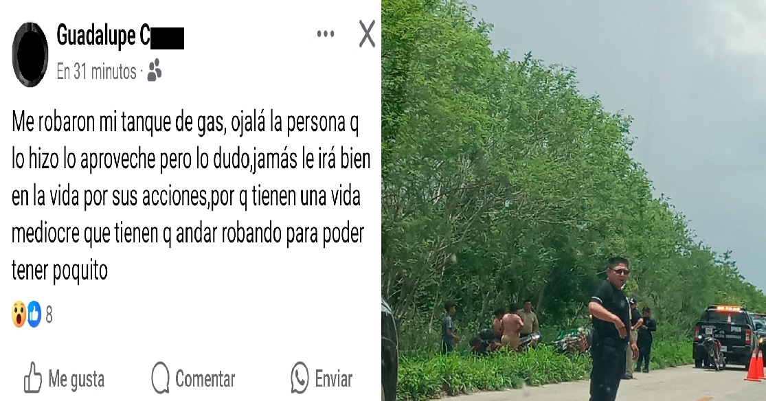 Siguen los robos en Dzidzantún: Ratas de lo ajeno roban un tanque de gas en una casa rumbo a Chuilem