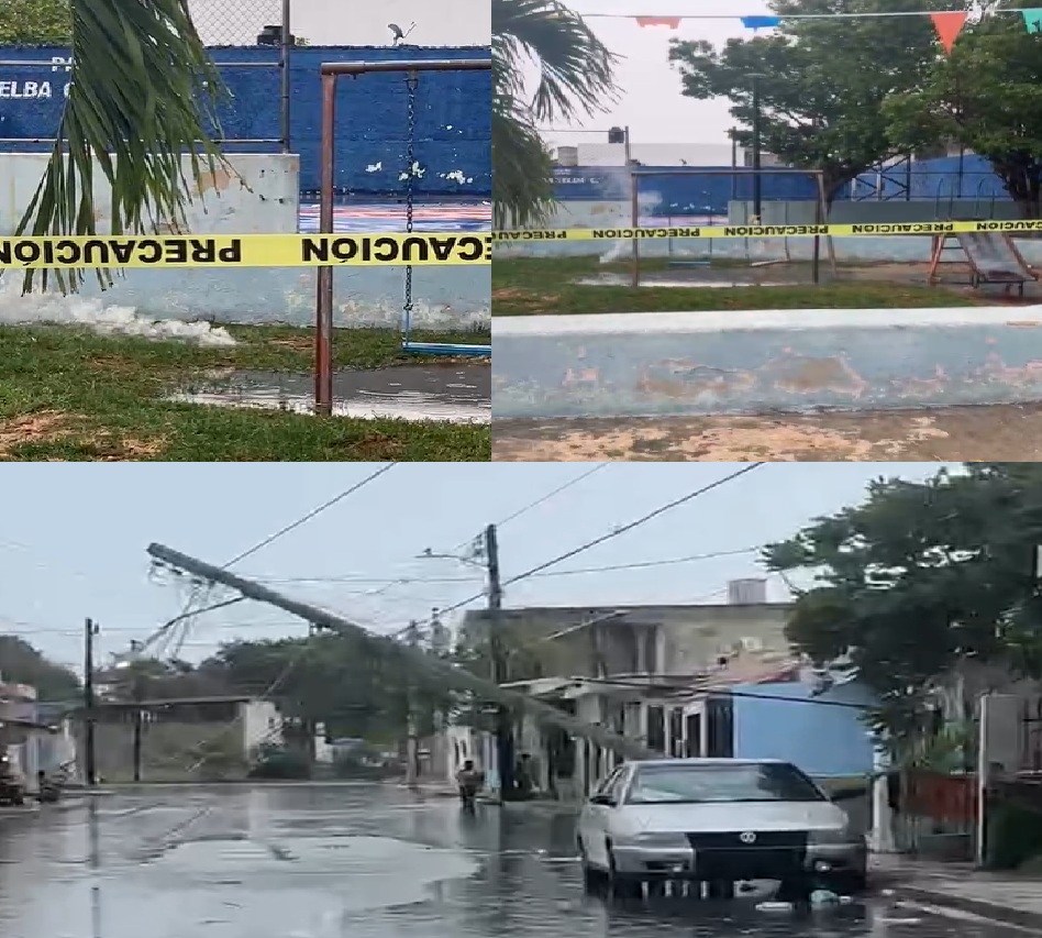 Lluvias torrenciales y rayos dejan a varis colonias de progreso sin energía eléctrica