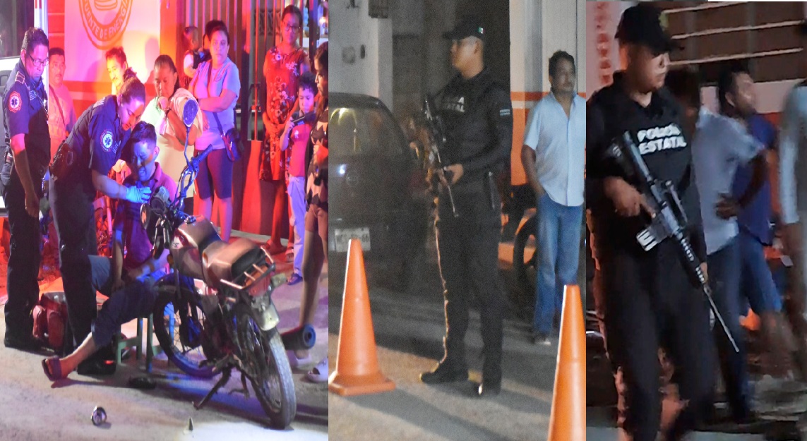 Intimidación o protocolo: Policías estatales con ametralladoras abanderan un choque en Seyé