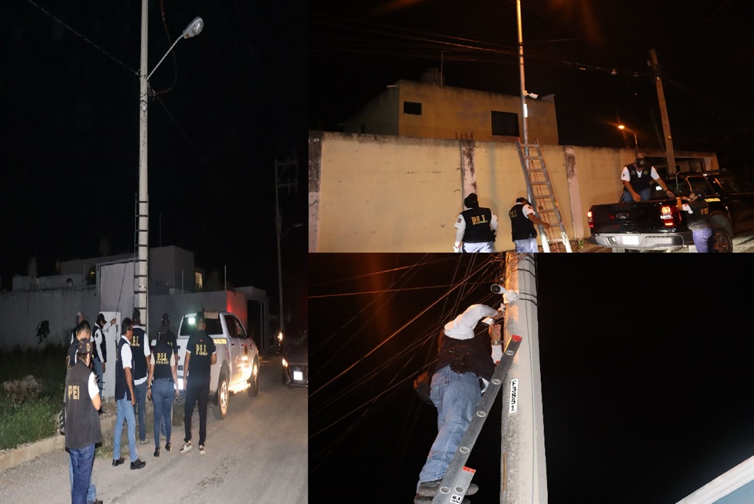 SSP y PEI retiran cámaras de videovigilancia instaladas en postes públicos en colonias de Mérida