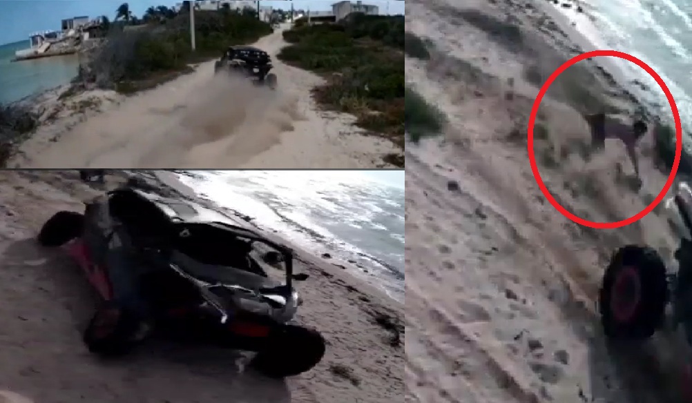 Junior atropella y arrastra a un vacacionista en playas Chuburná, comisaria de Progreso