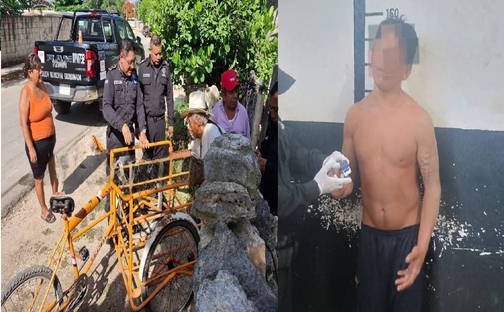 El abuelito Matea recupera su triciclo que le robo un malviviente en Tizimín