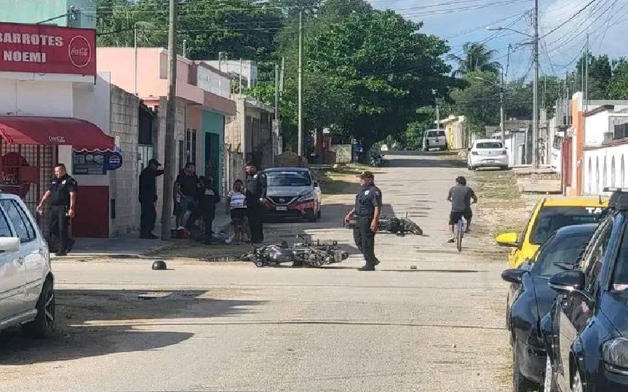 Acelerado motociclista se vuela un alto y choca en Valladolid