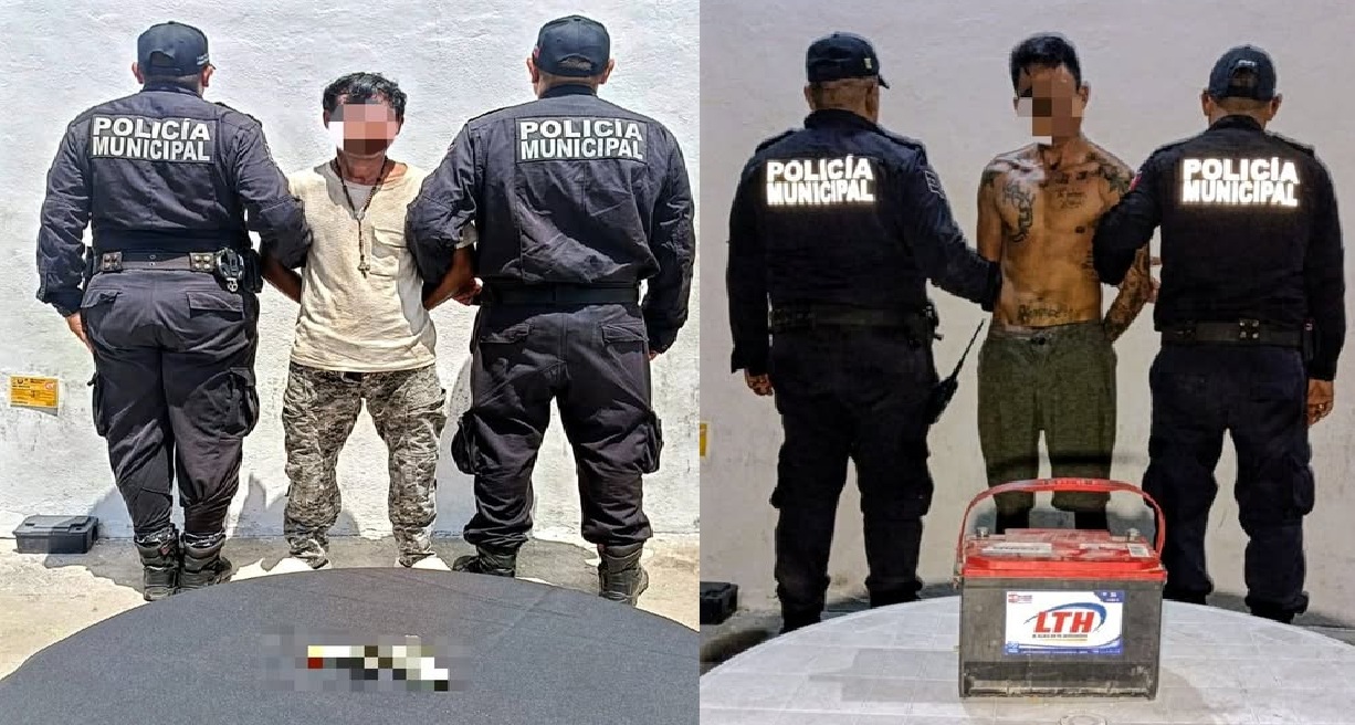 La policía detuvo a un sujeto con una pistola de juguete y a otro por robar el acumulador de un auto en Progreso