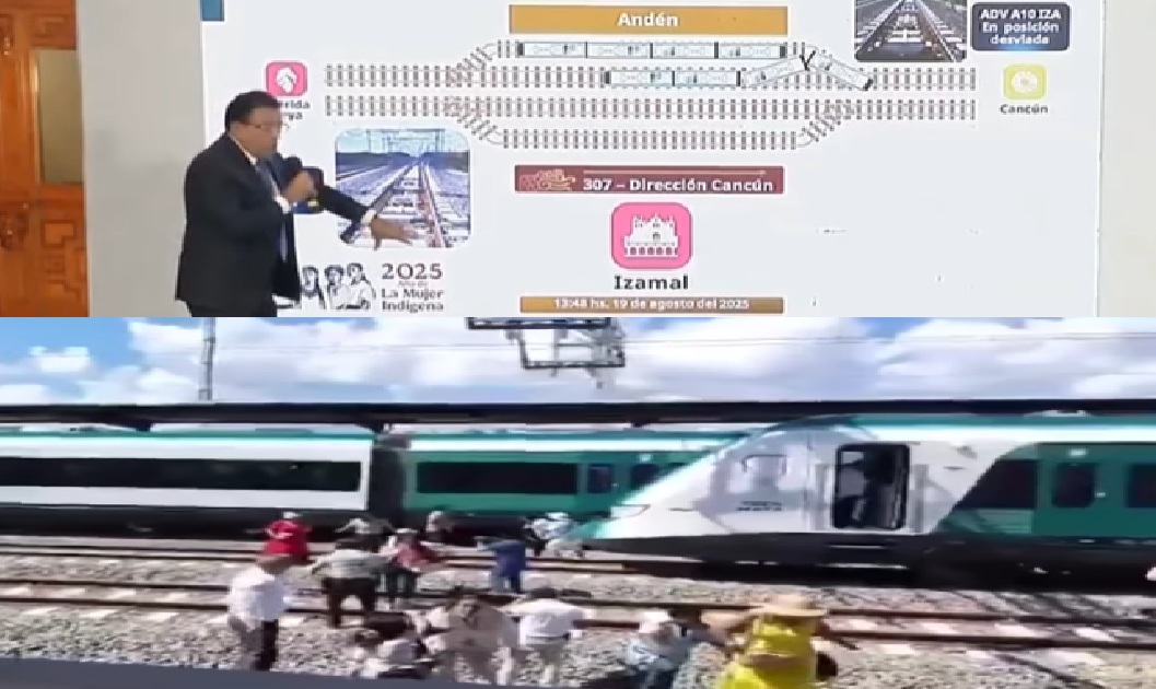 El Tren Maya no se descarrilo, chocó con otro tren por una falló de vía dice gobierno morenista