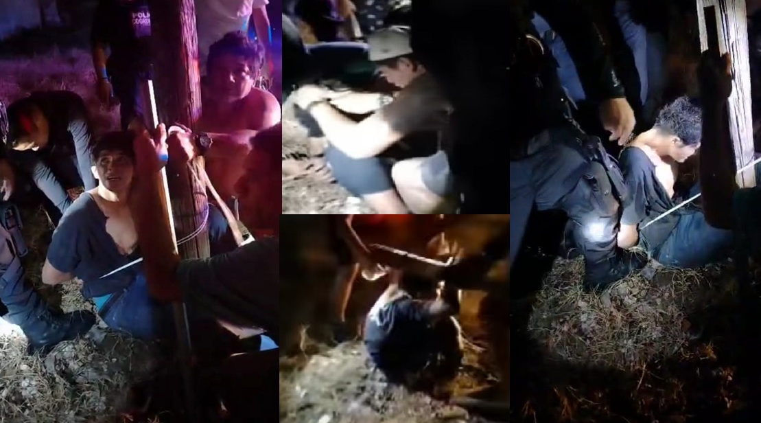 Al estilo Tekit, intentan quemar vivo a un drogadicto en Kanasín.