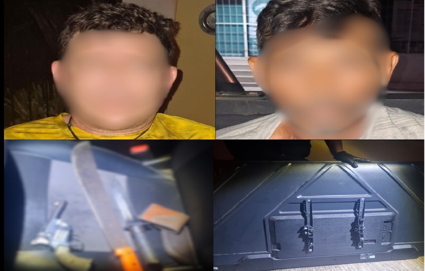 Detienen a dos sujetos con armas blancas, una réplica de pistola y droga en la García Ginerés