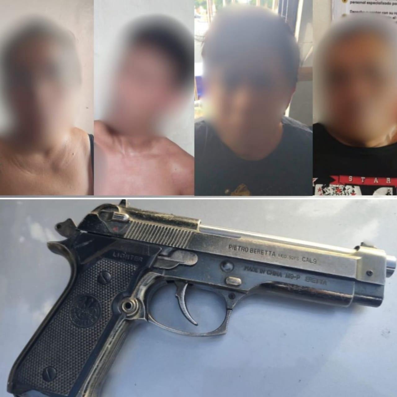 Con pistola en mano cuatro sujetos roban en la tienda “El negrito” en Chocholá