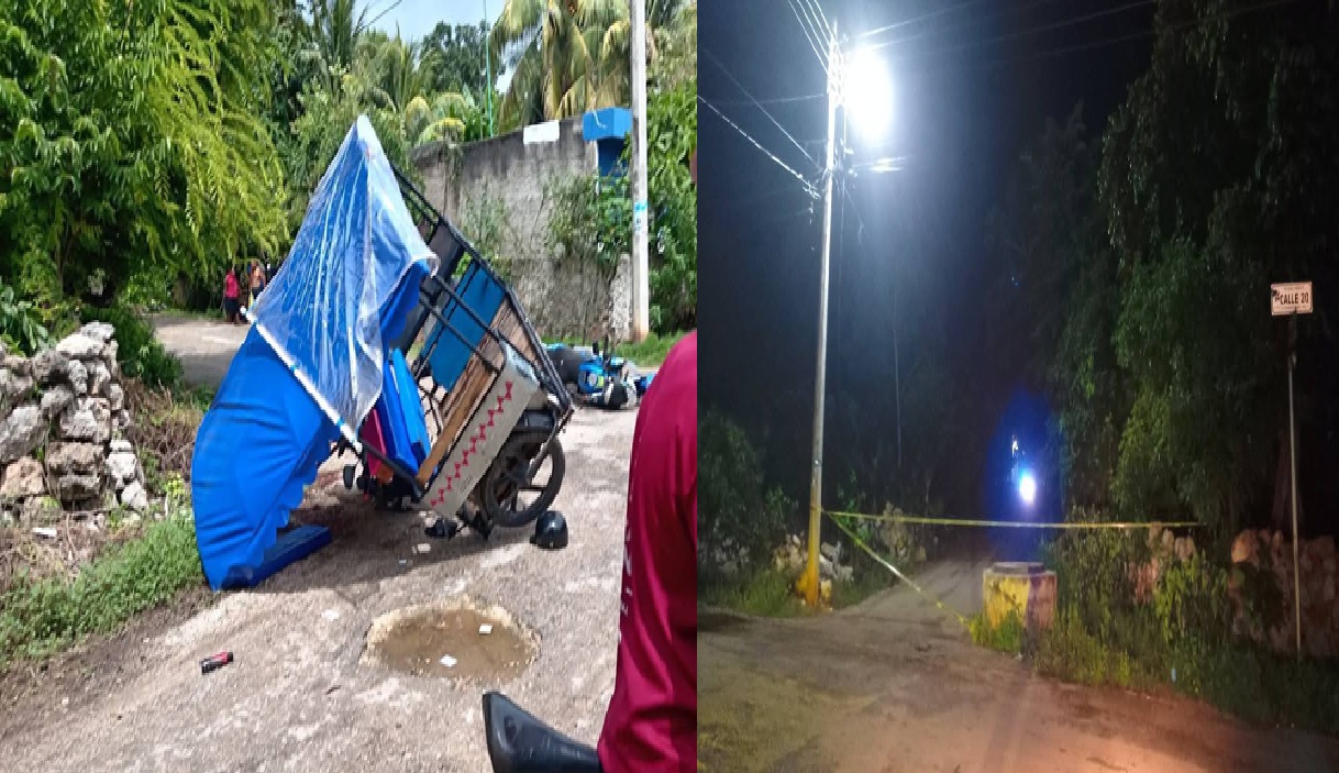Un menor motorizado choca y mata al conductor de un mototaxi en Espita