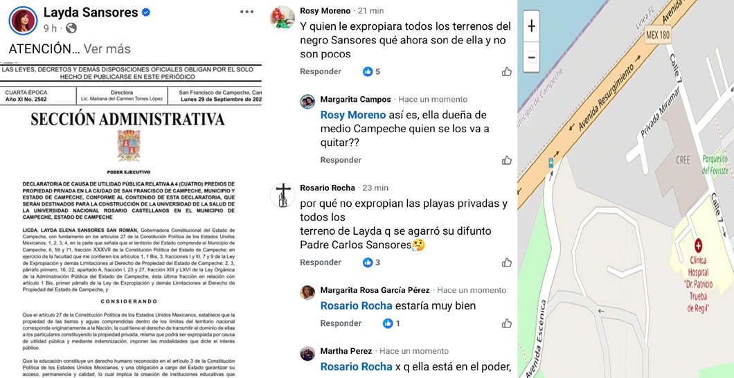 Laida Sansores quita cuatro predios ligados a Alito: Los declaro de “Utilidad Pública”