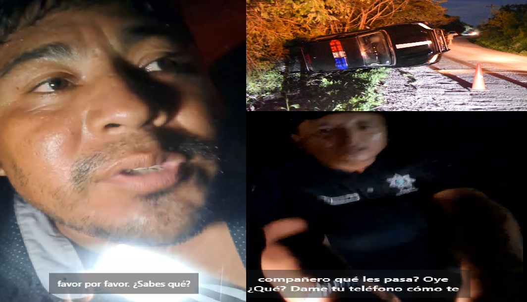 Policía de Seyé saca a un conductor de la carretera y vuelca: agrede a un periodista